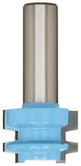 ROMAN CARBIDE - 1-1/16" Cut Diam, 3/4" Length of Cut, 2 Flute, Drawer Lock, Edge Profile Router Bit - Carbide-Tipped, 1/2" Shank Diam, 1-1/2" Shank Length, 2-1/4" OAL, Uncoated - A1 Tooling