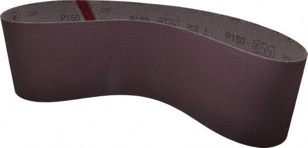 3M - 6" Wide x 48" OAL, 150 Grit, Aluminum Oxide Abrasive Belt - Aluminum Oxide, Very Fine, Coated, X Weighted Cloth Backing, Series 241D - A1 Tooling