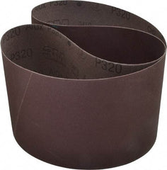 3M - 6" Wide x 48" OAL, 320 Grit, Aluminum Oxide Abrasive Belt - Aluminum Oxide, Extra Fine, Coated, X Weighted Cloth Backing, Series 341D - A1 Tooling