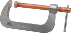 Made in USA - Light-Duty 5" Max Opening, 2-1/2" Throat Depth, Aluminum Alloy Standard C-Clamp - 1,850 Lb Capacity, 0" Min Opening, Standard Throat Depth - A1 Tooling