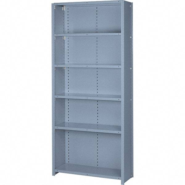 Lyon - 6 Shelf, 900 Lb. Capacity, Closed Shelving Starter Unit - 36 Inch Wide x 12 Inch Deep x 84 Inch High, Gray - A1 Tooling