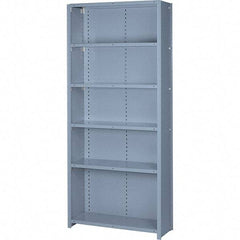 Lyon - 6 Shelf, 900 Lb. Capacity, Closed Shelving Starter Unit - 36 Inch Wide x 12 Inch Deep x 84 Inch High, Gray - A1 Tooling