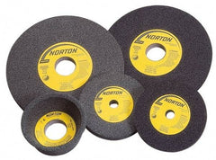 Norton - 7" Diam x 1-1/4" Hole x 1" Thick, I Hardness, 120 Grit Surface Grinding Wheel - Silicon Carbide, Type 1, Fine Grade, 3,600 Max RPM, Vitrified Bond, No Recess - A1 Tooling