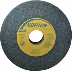 Norton - 6" Diam x 1-1/4" Hole x 1" Thick, I Hardness, 60 Grit Surface Grinding Wheel - Silicon Carbide, Type 1, Medium Grade, 4,140 Max RPM, Vitrified Bond, No Recess - A1 Tooling