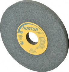 Norton - 7" Diam x 1-1/4" Hole x 1/2" Thick, J Hardness, 80 Grit Surface Grinding Wheel - Silicon Carbide, Type 1, Medium Grade, 3,600 Max RPM, Vitrified Bond, No Recess - A1 Tooling