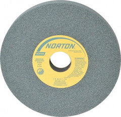 Norton - 7" Diam x 1-1/4" Hole x 3/4" Thick, J Hardness, 80 Grit Surface Grinding Wheel - Silicon Carbide, Type 1, Medium Grade, 3,600 Max RPM, Vitrified Bond, No Recess - A1 Tooling