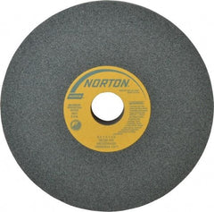 Norton - 8" Diam x 1-1/4" Hole x 1" Thick, I Hardness, 80 Grit Surface Grinding Wheel - Silicon Carbide, Type 1, Medium Grade, 3,600 Max RPM, Vitrified Bond, No Recess - A1 Tooling