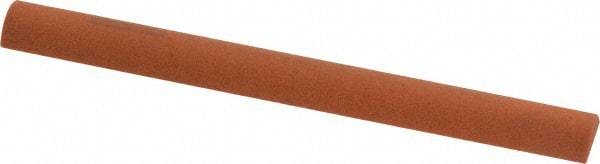 Norton - 4" Long x 3/8" Diam Aluminum Oxide Sharpening Stone - Half Round, Fine Grade - A1 Tooling