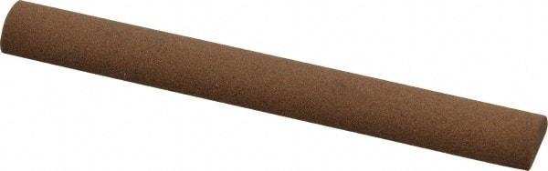 Norton - 4" Long x 1/2" Diam Aluminum Oxide Sharpening Stone - Half Round, Medium Grade - A1 Tooling