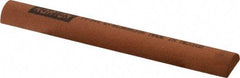 Norton - 4" Long x 1/2" Diam Aluminum Oxide Sharpening Stone - Half Round, Fine Grade - A1 Tooling