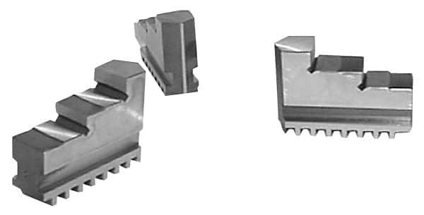 Buck Chuck Company - 15" Max Chuck Diam Compatibility, Steel Tongue & Groove Hard Lathe Top Jaws - 2" High - A1 Tooling