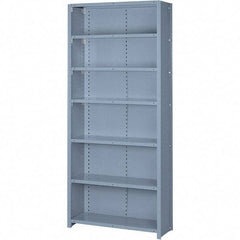 Lyon - 7 Shelf, 1,300 Lb. Capacity, Closed Shelving Starter Unit - 36 Inch Wide x 12 Inch Deep x 84 Inch High, Gray - A1 Tooling