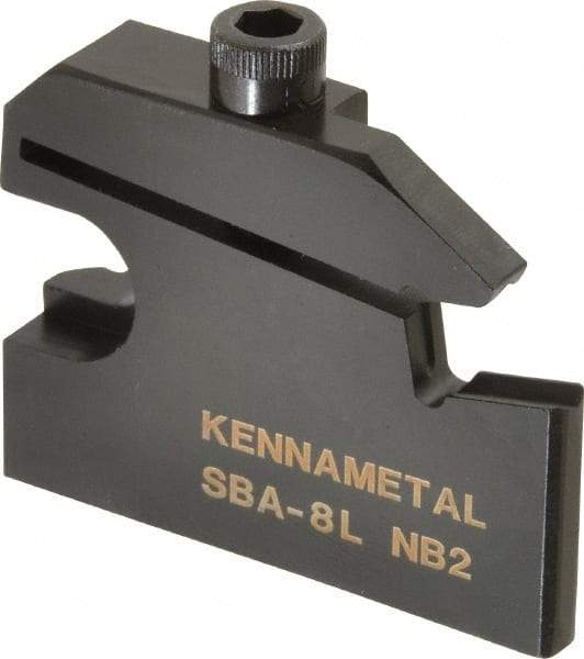 Kennametal - Left Hand, 0.315" Insert Width, 1 Inch Max Depth of Cut, Indexable Cutoff and Grooving Support Blade - SBA8L - A1 Tooling