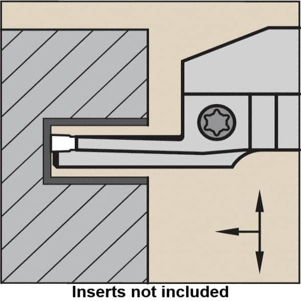 Kennametal - 10mm Groove Width, 24mm Max Depth of Cut, Left Hand Cut, A4M-B Indexable Grooving Blade - 10 Seat Size, A4G1000M10P08GMP Insert Style, Series A4 - A1 Tooling