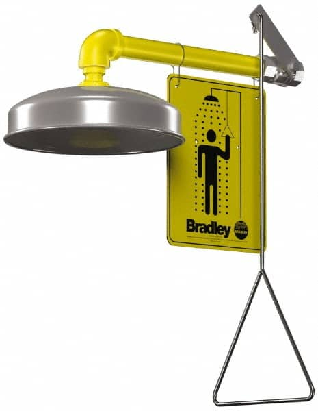 Bradley - Plumbed Drench Showers Mount: Horizontal Shower Head Material: Plastic with Stainless Steel - A1 Tooling