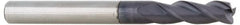 Accupro - 11/32", 3 Flute, Single End, Solid Carbide, 0.02" Corner Radius End Mill - 2" OAL, 35° Helix, Right Hand Flute, 1/2" LOC, Right Hand Cut - A1 Tooling