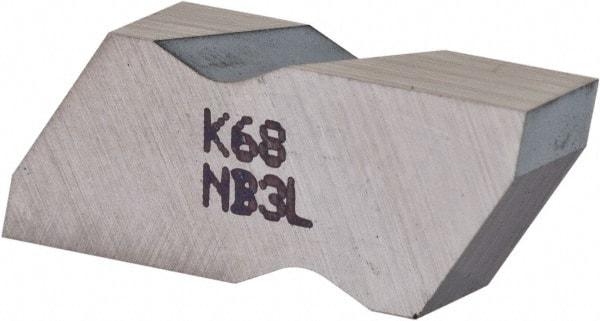 Kennametal - 3NB Grade K68, 4.95mm Cutting Width Carbide Grooving Insert - Left Hand, Uncoated - A1 Tooling