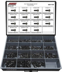 Value Collection - 360 Piece Steel Socket Head Cap Screws - 1/4 to 1/2 Thread - A1 Tooling