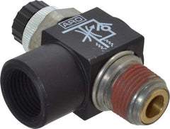 ARO/Ingersoll-Rand - 3/8" NPT x 3/8" NPT Right Angle Flow Control Valve - 0 to 150 psi & Brass Material - A1 Tooling