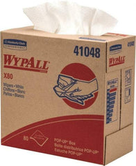 WypAll - Dry Shop Towel/Industrial Wipes - Pop-Up, 16-3/4" x 9" Sheet Size, White - A1 Tooling