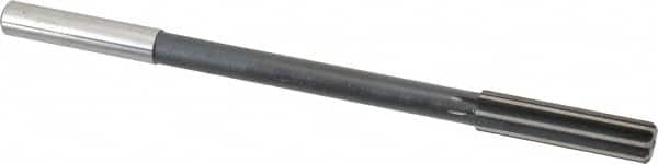 Interstate - 1/2" High Speed Steel 8 Flute Chucking Reamer - Straight Flute, 0.4355" Straight Shank - A1 Tooling