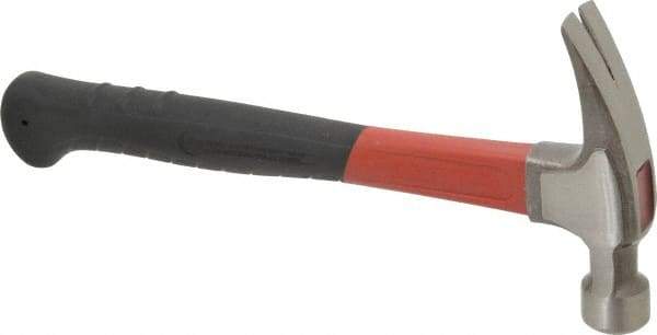 Plumb - 1 Lb Head, Straight Rip Claw Premium Plumb Hammer - 13" OAL, Smooth Face, Fiberglass Handle with Grip - A1 Tooling