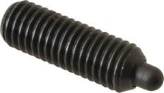 Gibraltar - M10 x 1.5, 29mm Thread Length, 5mm Plunger Projection, Steel Threaded Spring Plunger - 4.72mm Max Plunger Diam, 29mm Plunger Length, 5.47 Lb Init End Force, 14.4 Lb Final End Force, 5mm Hex - A1 Tooling