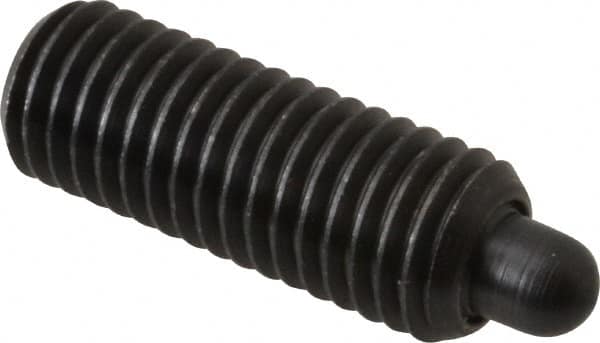 Gibraltar - M12 x 1.75, 32mm Thread Length, 6mm Plunger Projection, Steel Threaded Spring Plunger - 6.3mm Max Plunger Diam, 32mm Plunger Length, 6.55 Lb Init End Force, 17.26 Lb Final End Force, 6mm Hex - A1 Tooling