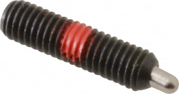 Gibraltar - M5 x 0.8, 19mm Thread Length, 3mm Plunger Projection, Steel Threaded Spring Plunger - 2.36mm Max Plunger Diam, 19mm Plunger Length, 1.3 Lb Init End Force, 2.7 Lb Final End Force, 2.5mm Hex - A1 Tooling