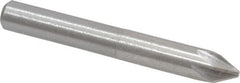 Interstate - 1/4" Head Diam, 1/4" Shank Diam, 6 Flute 60° High Speed Steel Countersink - A1 Tooling