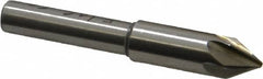 Interstate - 5/16" Head Diam, 1/4" Shank Diam, 6 Flute 60° High Speed Steel Countersink - A1 Tooling