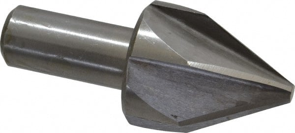 Interstate - 1-1/2" Head Diam, 3/4" Shank Diam, 6 Flute 60° High Speed Steel Countersink - A1 Tooling