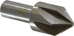 Interstate - 1-1/4" Head Diam, 3/4" Shank Diam, 6 Flute 82° High Speed Steel Countersink - A1 Tooling