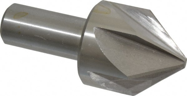 Interstate - 2" Head Diam, 1" Shank Diam, 6 Flute 82° High Speed Steel Countersink - A1 Tooling