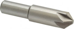 Interstate - 5/8" Head Diam, 1/2" Shank Diam, 6 Flute 90° High Speed Steel Countersink - A1 Tooling