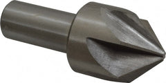 Interstate - 1-3/4" Head Diam, 1" Shank Diam, 6 Flute 90° High Speed Steel Countersink - A1 Tooling