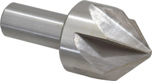 Interstate - 2" Head Diam, 1" Shank Diam, 6 Flute 90° High Speed Steel Countersink - A1 Tooling