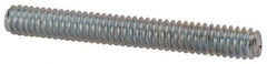 Value Collection - 1/4-20 2" OAL Fully Threaded Stud - Carbon Steel, Zinc-Plated Finish - A1 Tooling