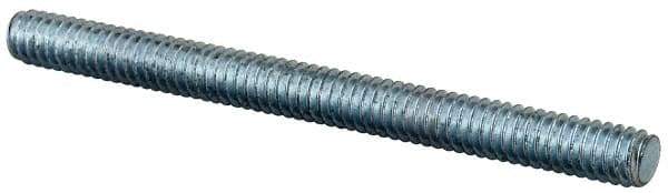 Value Collection - 1/4-20 3" OAL Fully Threaded Stud - Carbon Steel, Zinc-Plated Finish - A1 Tooling