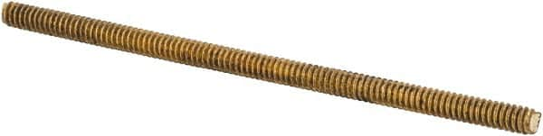 Value Collection - #6-32 3" OAL Fully Threaded Stud - Brass, Plain Finish - A1 Tooling