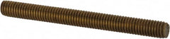 Value Collection - #10-32 2" OAL Fully Threaded Stud - Brass, Plain Finish - A1 Tooling