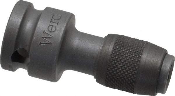 Wera - 3/8" Drive, 1/4" Insert, Hex Drive Bit Adapter - Quick Release, 1-11/16" OAL - A1 Tooling