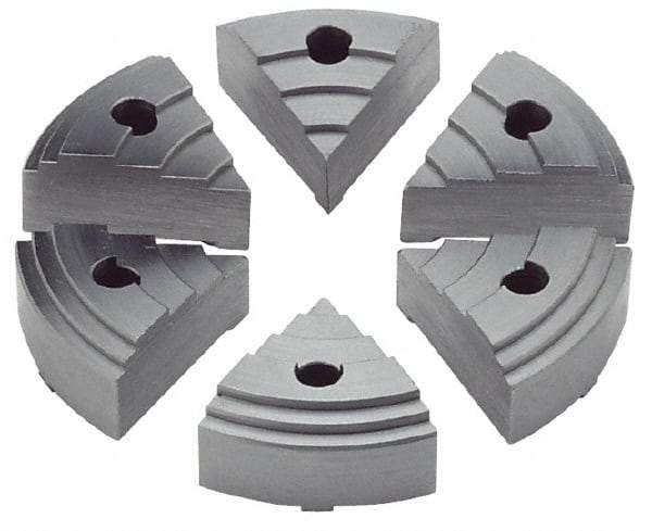 Value Collection - 2.16" Chuck Capacity, JF Attachment, Round Soft Lathe Chuck Jaw - 6 Jaws, Steel - A1 Tooling