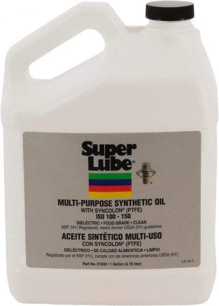 Synco Chemical - 1 Gal Bottle Synthetic Multi-Purpose Oil - -42.78 to 232.22°F, SAE 85W, ISO 150, 681.5 SUS at 40°C, Food Grade - A1 Tooling