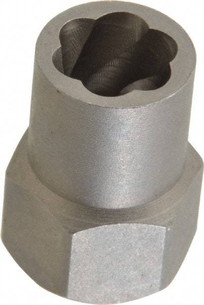 Irwin Hanson - 3/8" Drive Reverse Spiral Flute Hex Bolt Remover - 7/16" Hex, 2" OAL - A1 Tooling