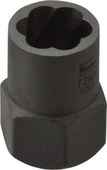 Irwin Hanson - 3/8" Drive Reverse Spiral Flute Hex Bolt Remover - 12mm Hex, 2" OAL - A1 Tooling