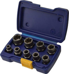 Irwin Hanson - 9 Piece Bolt Extractor Set - 3/8" Drive, Molded Plastic Case - A1 Tooling