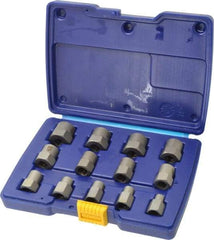 Irwin Hanson - 13 Piece Bolt Extractor Set - 3/8" Drive, Molded Plastic Case - A1 Tooling