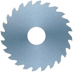 RobbJack - 4" Diam x 0.006" Blade Thickness x 1" Arbor Hole Diam, 36 Tooth Slitting and Slotting Saw - Arbor Connection, Right Hand, Uncoated, Solid Carbide, Concave Ground - A1 Tooling