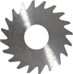 RobbJack - 3/4" Diam x 0.025" Blade Thickness x 1/4" Arbor Hole Diam, 20 Tooth Slitting and Slotting Saw - Arbor Connection, Right Hand, Uncoated, Solid Carbide, Concave Ground - A1 Tooling